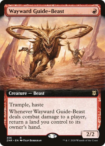 Wayward Guide-Beast (Extended Art), Zendikar Rising 356