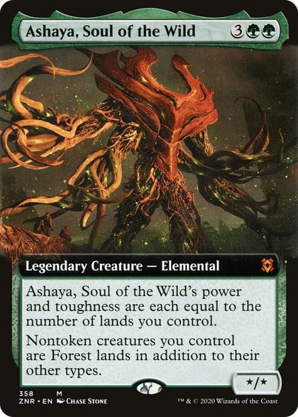 Ashaya, Soul of the Wild (Extended Art), Zendikar Rising 358