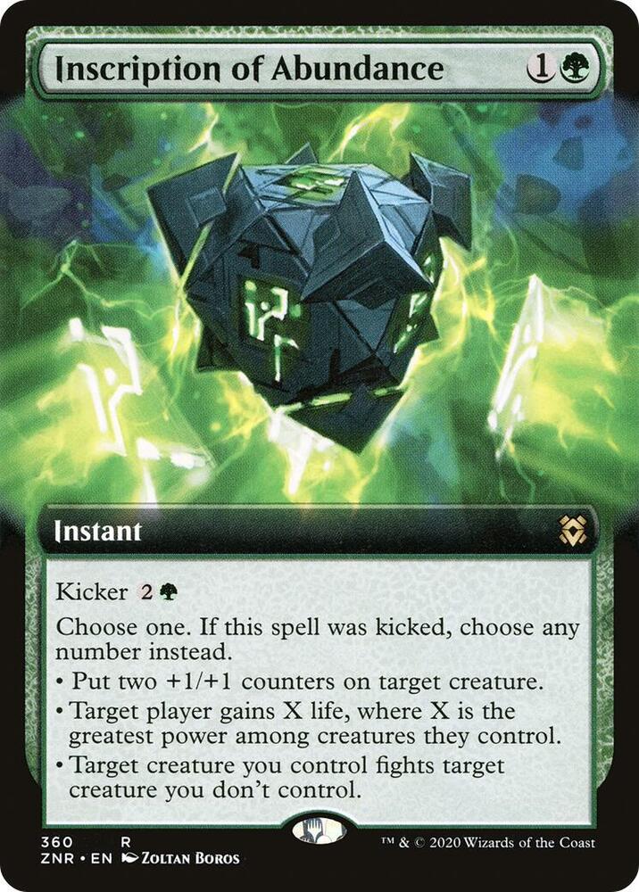 Inscription of Abundance (Extended Art), Zendikar Rising 360