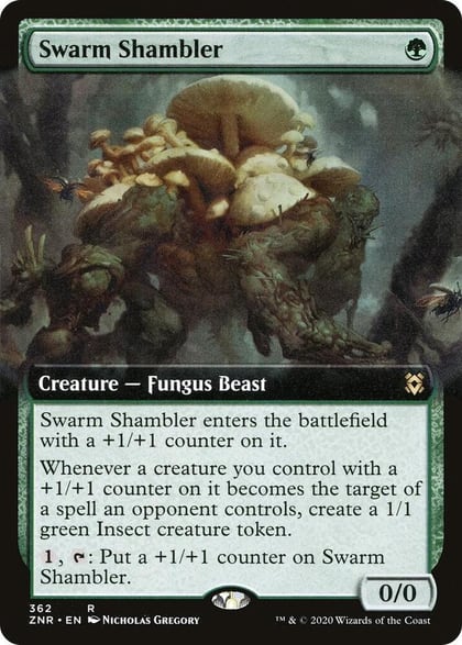 Swarm Shambler (Extended Art), Zendikar Rising 362