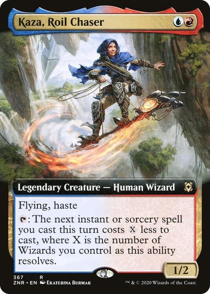 Kaza, Roil Chaser (Extended Art), Zendikar Rising 367