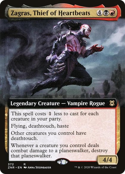 Zagras, Thief of Heartbeats (Extended Art), Zendikar Rising 372