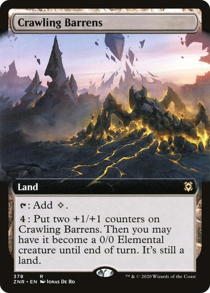 Crawling Barrens (Extended Art), Zendikar Rising 378