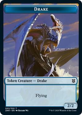 Drake // Plant Double-Sided Token, Zendikar Rising 5 // 8