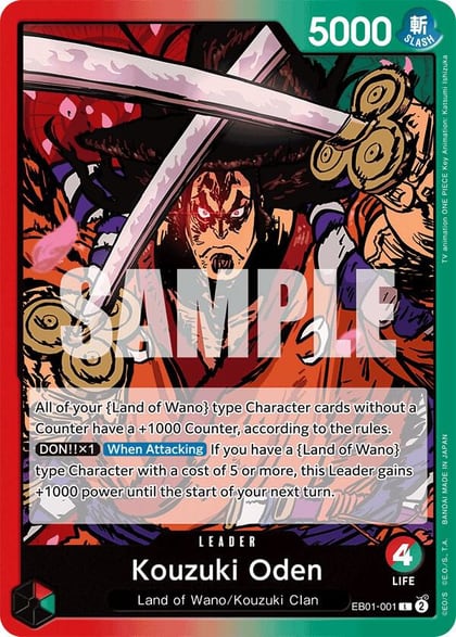 Kouzuki Oden, Extra Booster: Memorial Collection EB01-001