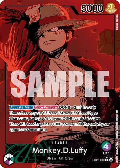 Monkey.D.Luffy (010) (Alternate Art), Extra Booster: Anime 25th Collection EB02-010