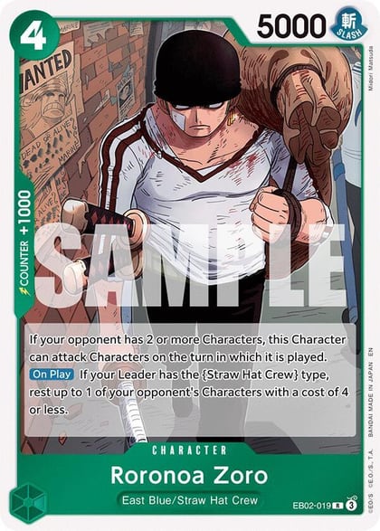 Roronoa Zoro, Extra Booster: Anime 25th Collection EB02-019