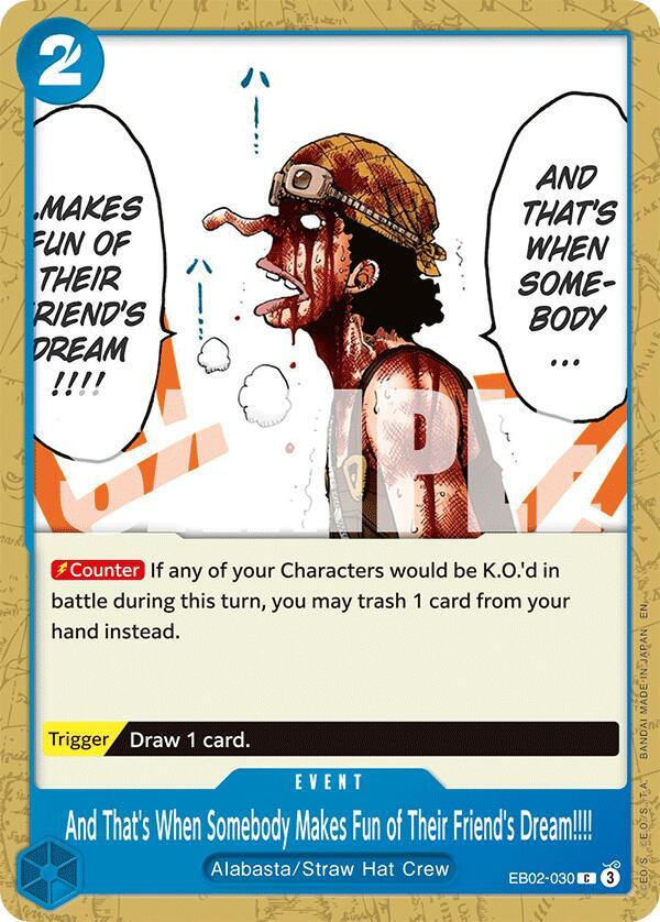 And That's When Somebody Makes Fun of Their Friend's Dream!!!!, Extra Booster: Anime 25th Collection EB02-030