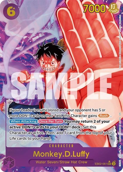 Monkey.D.Luffy (061) (Alternate Art), Extra Booster: Anime 25th Collection EB02-061