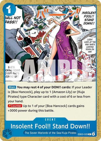 Insolent Fool!! Stand Down!!, Extra Booster: One Piece Heroines Edition EB03-029