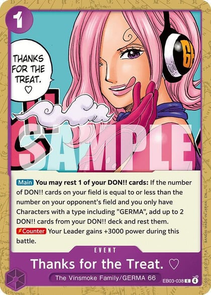 Thanks for the Treat., Extra Booster: One Piece Heroines Edition EB03-038