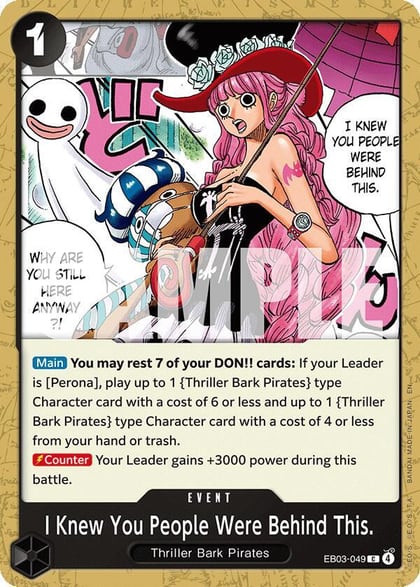 I Knew You People Were Behind This., Extra Booster: One Piece Heroines Edition EB03-049