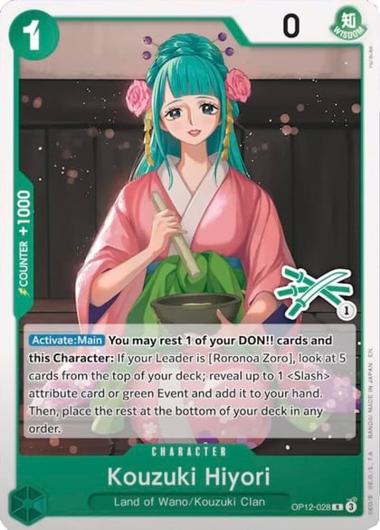 Kouzuki Hiyori (Zoro Deck), Learn Together Deck Set OP12-028