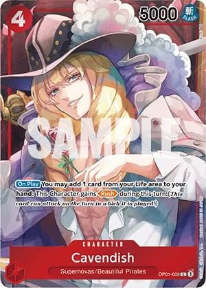 Cavendish (Box Topper), Romance Dawn OP01-008