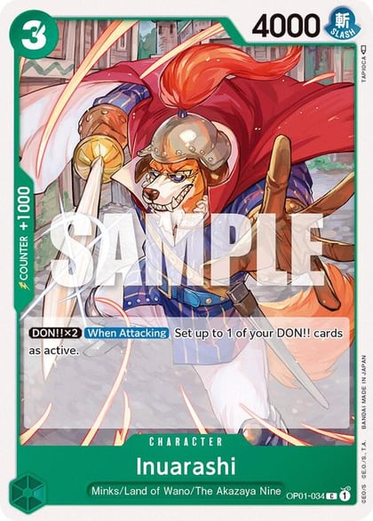 Inuarashi, Romance Dawn OP01-034