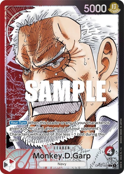Monkey.D.Garp (002) (Alternate Art), Paramount War OP02-002