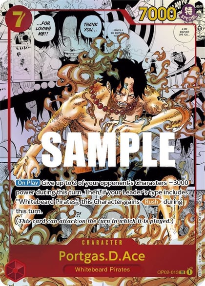 Portgas.D.Ace (Parallel) (Manga) (Alternate Art), Paramount War OP02-013