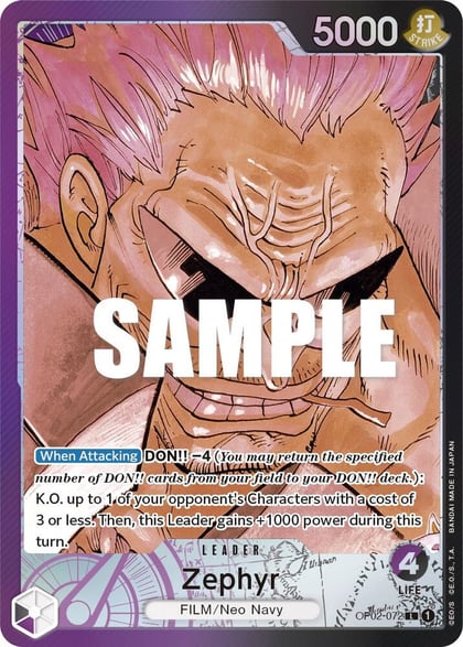 Zephyr (Alternate Art), Paramount War OP02-072