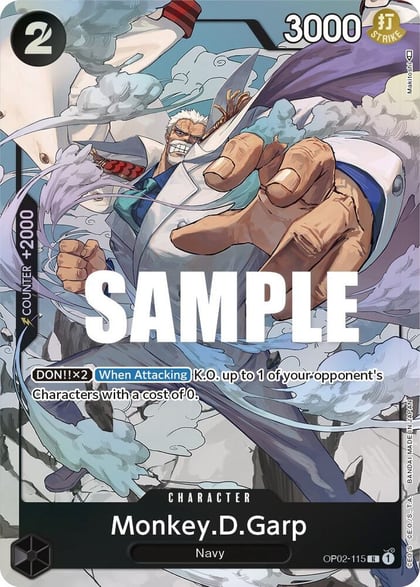 Monkey.D.Garp (115) (Alternate Art), Paramount War OP02-115