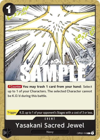 Yasakani Sacred Jewel, Paramount War OP02-118