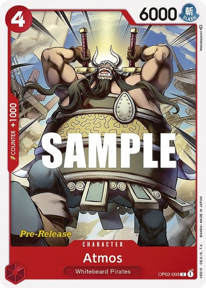 Atmos, Paramount War Pre-Release Cards OP02-003
