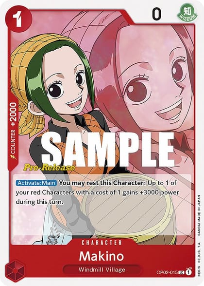 Makino, Paramount War Pre-Release Cards OP02-015