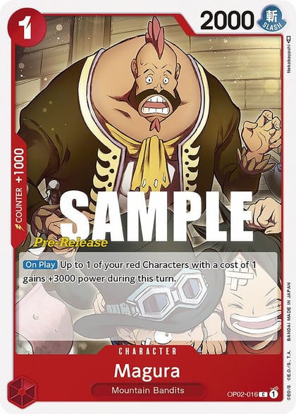 Magura, Paramount War Pre-Release Cards OP02-016