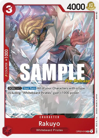 Rakuyo, Paramount War Pre-Release Cards OP02-019
