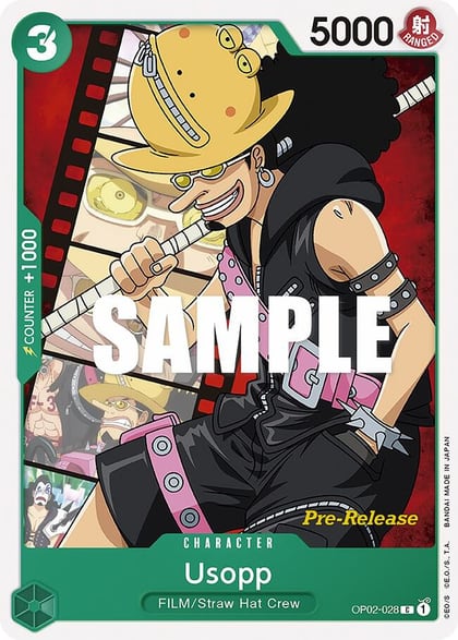 Usopp, Paramount War Pre-Release Cards OP02-028