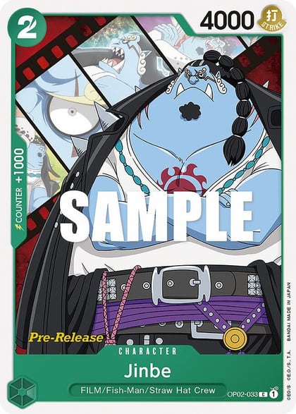 Jinbe, Paramount War Pre-Release Cards OP02-033