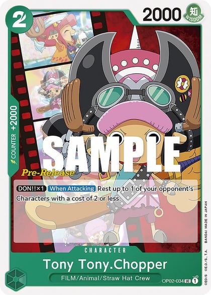 Tony Tony.Chopper, Paramount War Pre-Release Cards OP02-034
