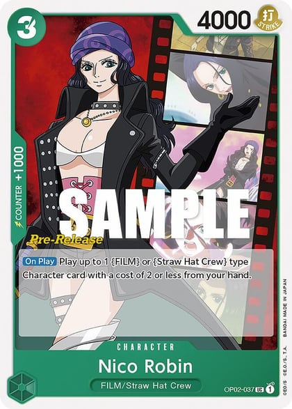 Nico Robin, Paramount War Pre-Release Cards OP02-037