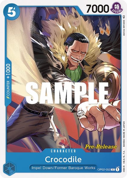 Crocodile, Paramount War Pre-Release Cards OP02-053