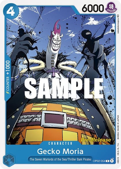 Gecko Moria, Paramount War Pre-Release Cards OP02-054