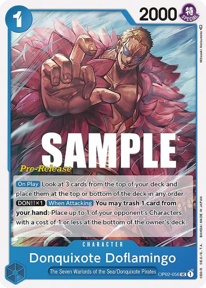 Donquixote Doflamingo, Paramount War Pre-Release Cards OP02-056