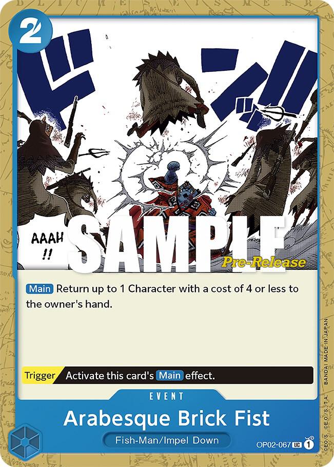 Arabesque Brick Fist, Paramount War Pre-Release Cards OP02-067