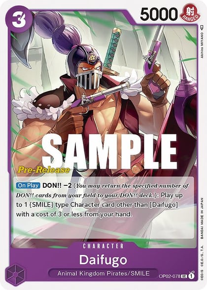 Daifugo, Paramount War Pre-Release Cards OP02-078