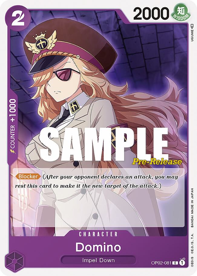 Domino, Paramount War Pre-Release Cards OP02-081