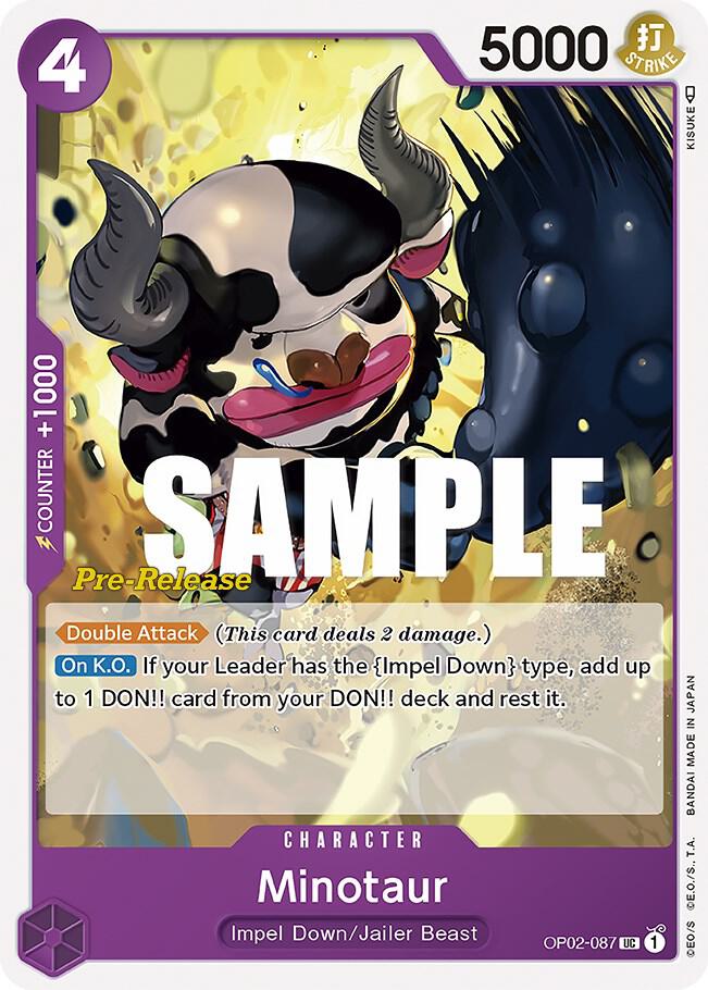 Minotaur, Paramount War Pre-Release Cards OP02-087