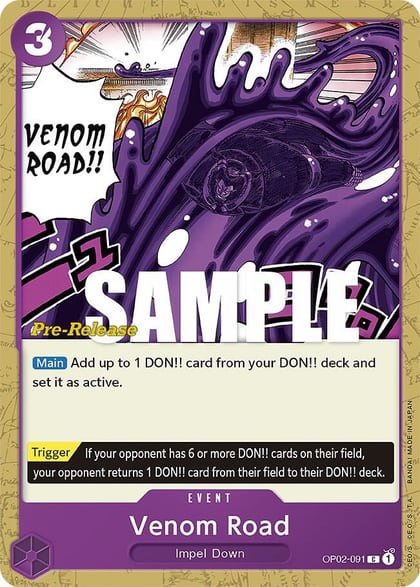 Venom Road, Paramount War Pre-Release Cards OP02-091