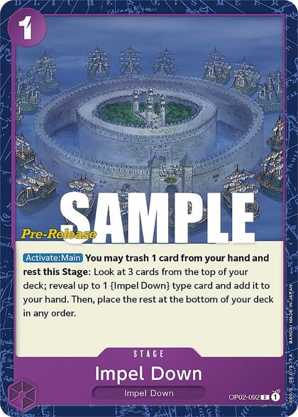 Impel Down, Paramount War Pre-Release Cards OP02-092