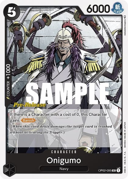 Onigumo, Paramount War Pre-Release Cards OP02-095