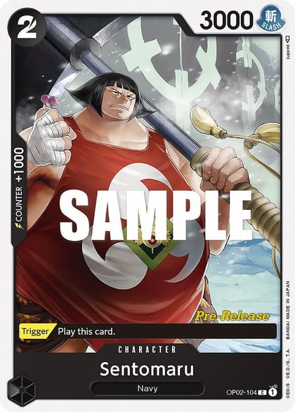 Sentomaru, Paramount War Pre-Release Cards OP02-104
