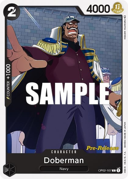 Doberman, Paramount War Pre-Release Cards OP02-107