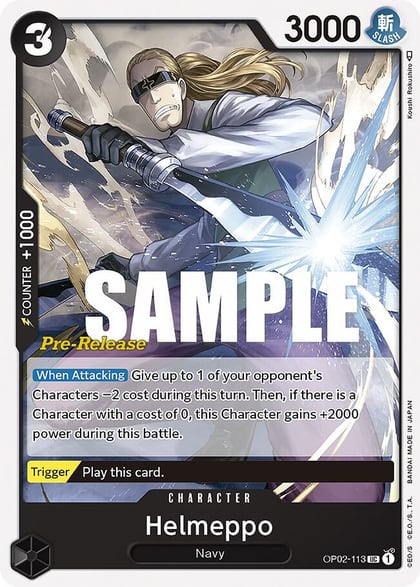 Helmeppo, Paramount War Pre-Release Cards OP02-113