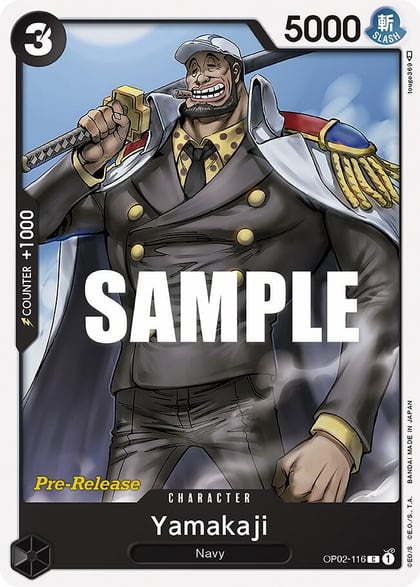 Yamakaji, Paramount War Pre-Release Cards OP02-116