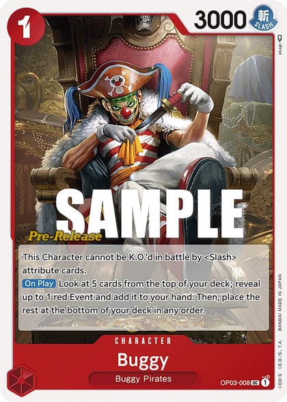 Buggy (008), Pillars of Strength Pre-Release Cards OP03-008