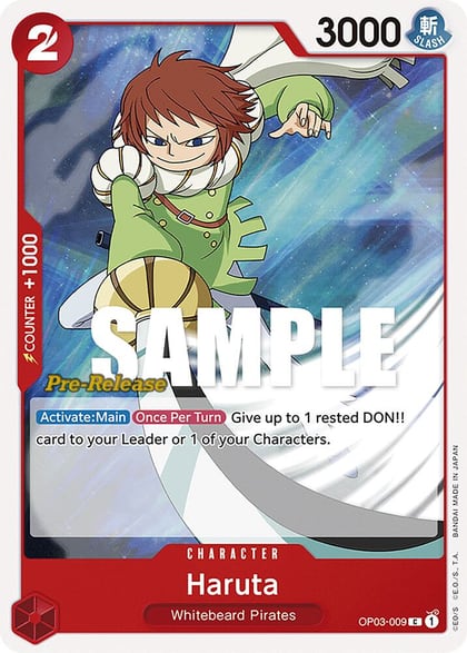 Haruta, Pillars of Strength Pre-Release Cards OP03-009