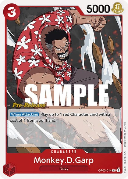 Monkey.D.Garp, Pillars of Strength Pre-Release Cards OP03-014