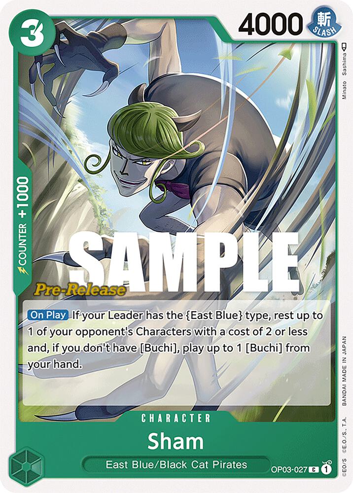 Sham, Pillars of Strength Pre-Release Cards OP03-027